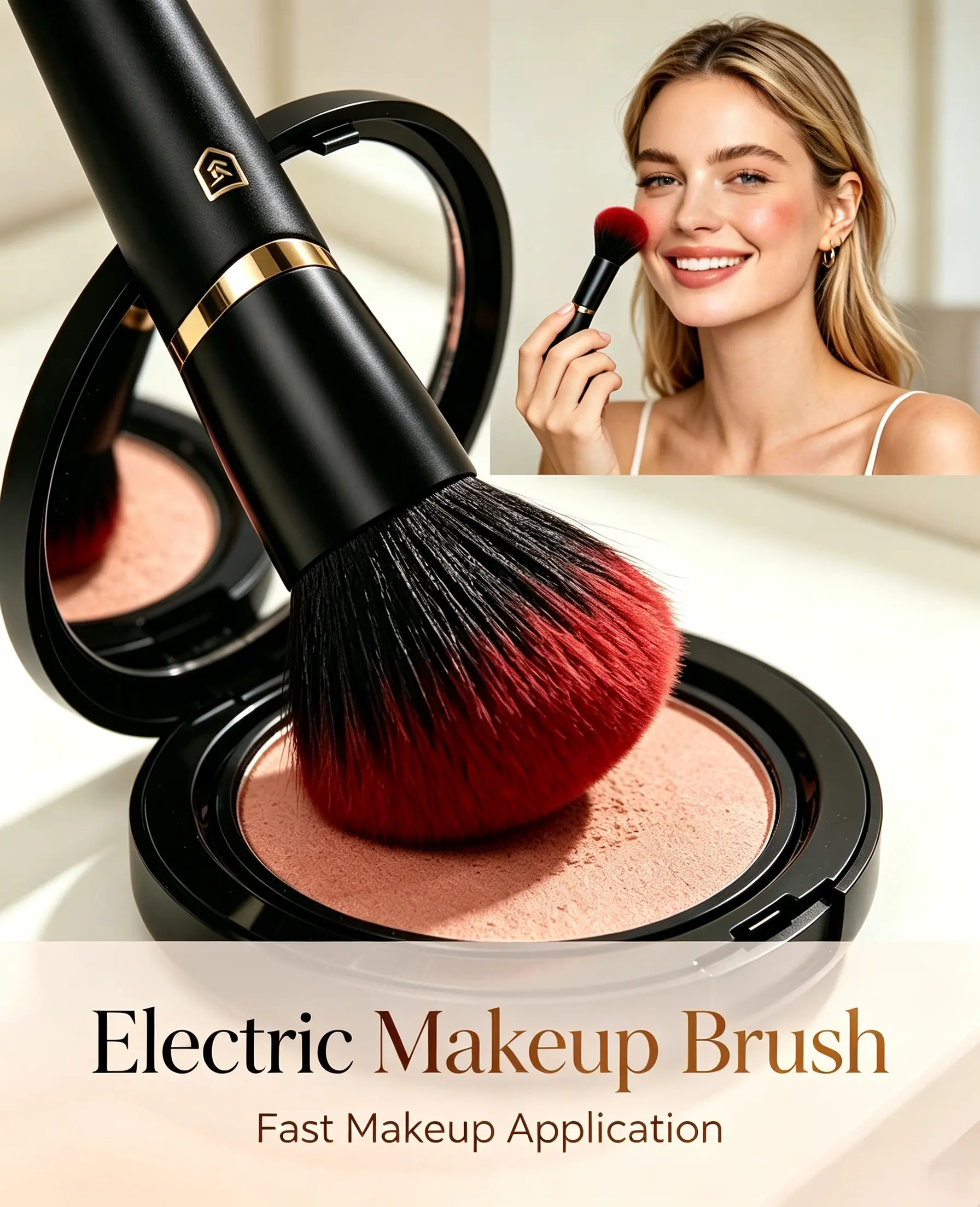 Foundation Blending Brush, 2-in-1 Dual-End for Foundation and Contour, Portable Travel Cosmetic Tool for a Smooth Finish, Ideal for Beginners, Travel Makeup Brushes, Blending Brush Foundation