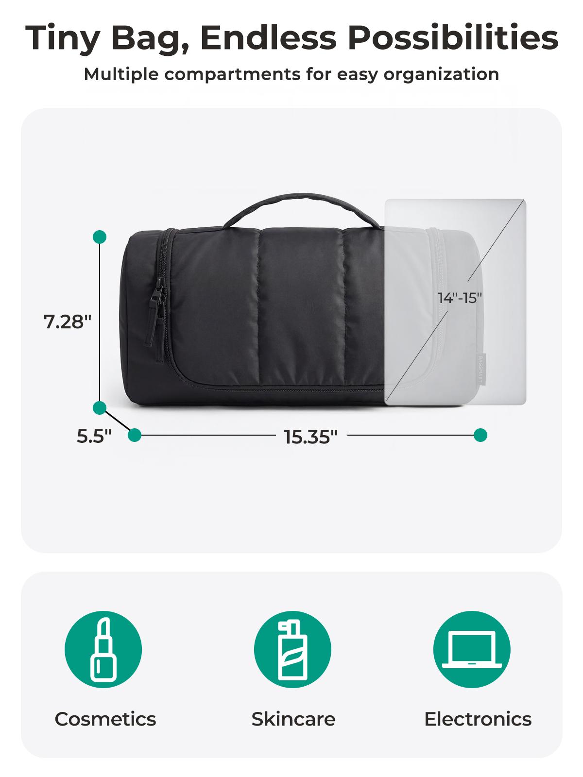 【NEW IN】BAGSMART Hair Tool Organizer Travel Bag Compatible with Dyson Airwrap,Shark Hair Dryer, Wide-open Dyson Case with Heat Resistant Mat, Metal Hanging Hook for Long Barrel, Straighteners, Curling Iron SpringStatements