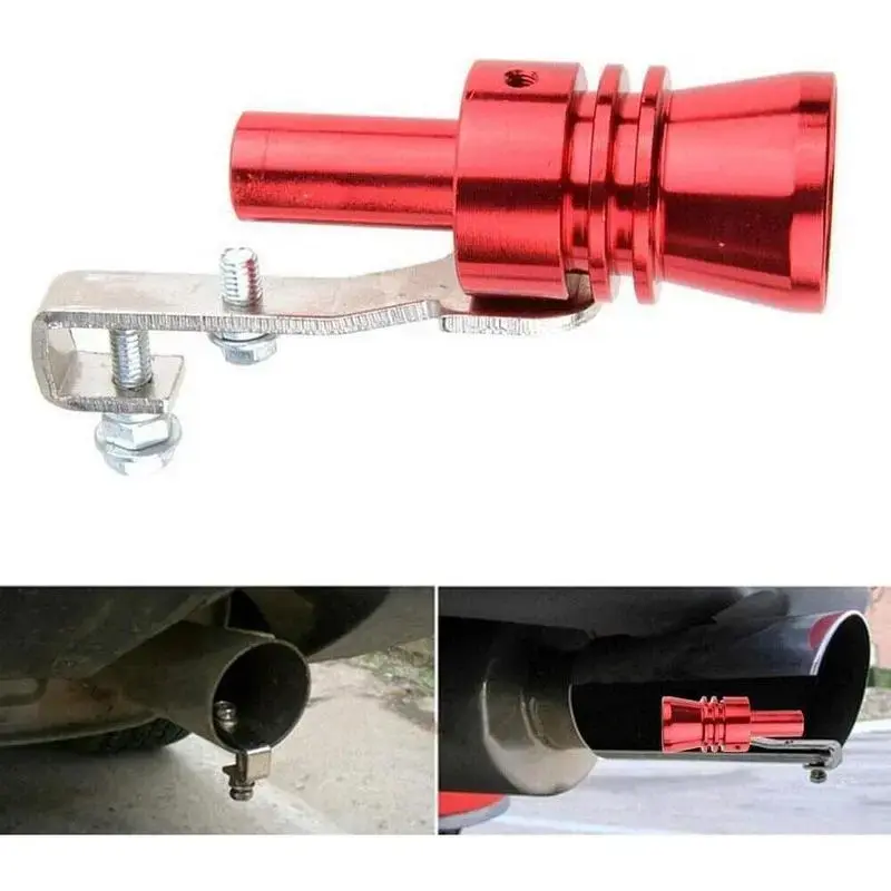 Car muffler with turbo whistle, thickened exhaust pipe, roar maker, car accessories Automotive Size M