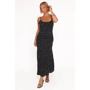 Lexia Midi Dress - Black Polka Dot