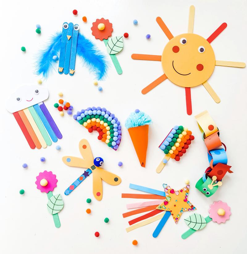 Mumaloo Craft Box for Kids Ages 3-8 – 10 Mess-Free Arts & Crafts Activities, DIY Toys with All Materials Included – Boosts Creativity & Fine Motor Skills