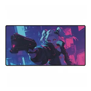 Rebecca Cyberpunk Edgerunners Desk Mat, Stylish Anime Mousepad, Gaming Minimalist Cyberpunk Decor, Anime Desk Accessory