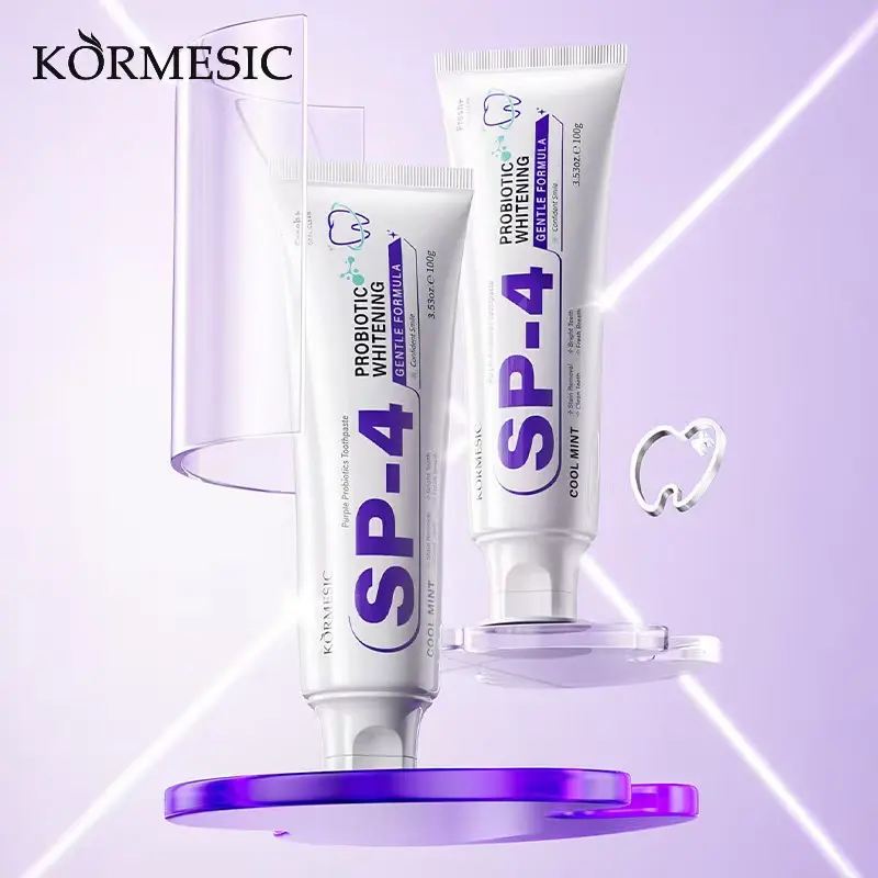 SP-4 Probiotic Toothpaste for Advanced Whitening and Enamel Repair, Purple Formula with a Long-Lasting Fresh Mint Flavor, Advanced Whitening Toothpastes, Healthy Toothpaste