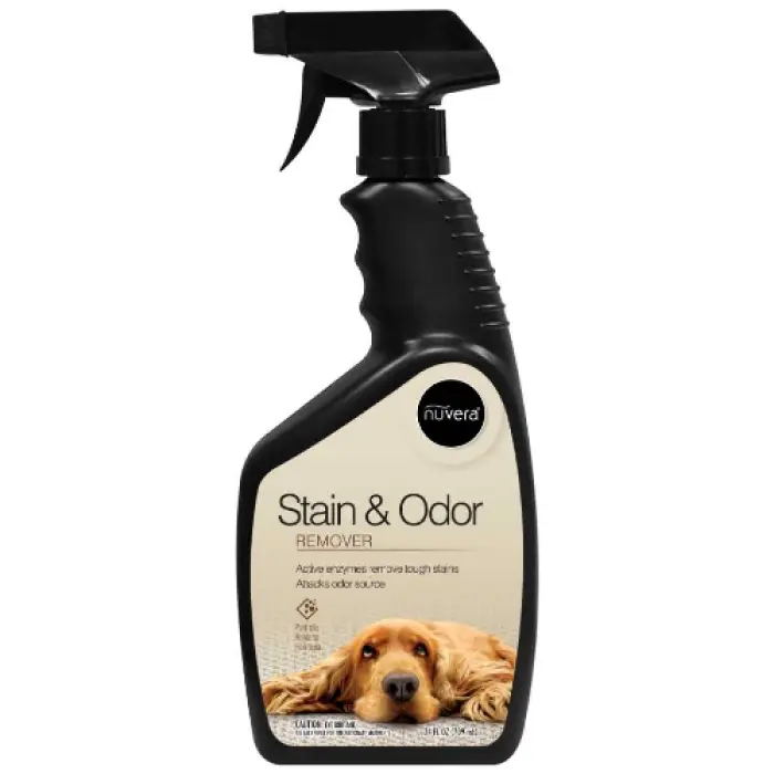 24 oz Environmentally Friendly Enzyme Cleaner - Urine Removal Odor & Stain Remover Liquid with Active Enzymes for Dogs & Cats, Pet Litter Area Deodorizer (Single Item, Not an Odor Cover-Up)