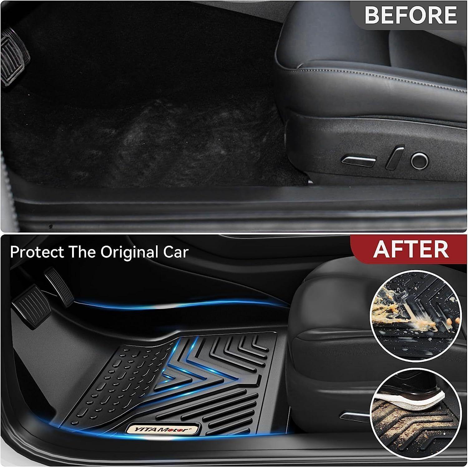 YITAMOTOR Floor Mats Set for Nissan Rogue 2021-2025 Custom Fit Black All Weather Trunk Liners AWD Drive Models Only