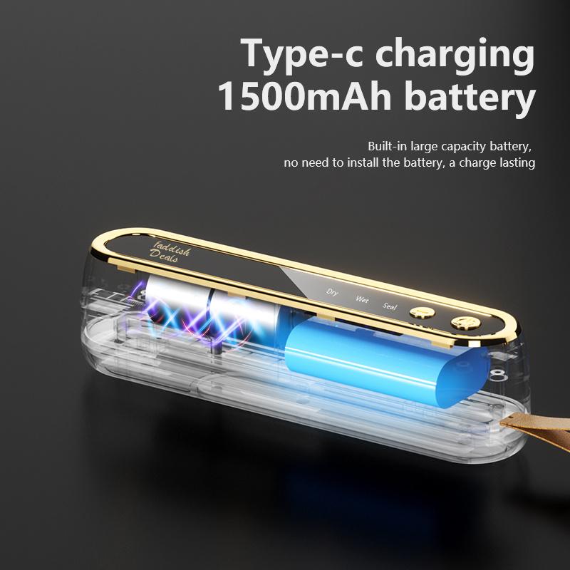 Portable vacuum sealing machine, automatic electric vacuum sealing machine, one click to keep vegetables and meat fresh! Spr