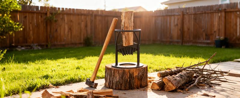 Wood Splitting Wedges Manual Firewood Kindling Splitter for Wood Cast Iron Log Splitting Wedge Simple and Safe Wood Splitting Tool Ideal for Camping and Picnics