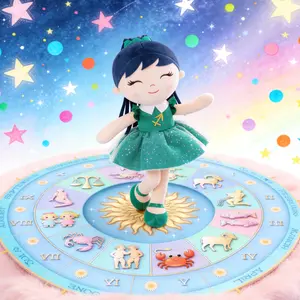 Gloveleya 12 Zodiac Princess Doll, Personalized Birthday Gift for Girls 0-6, Soft Luxury Constellation Plush Toy, Unique Horoscope Keepsake for Daughters & Granddaughters, Spring Holiday Surprise
