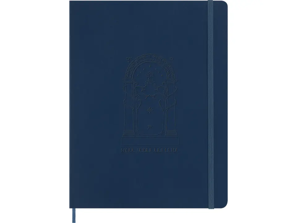 Moleskine Limited Edition The Lord of the Rings Traditional Ruled XL Soft Cover Notebook - Doors of Durin Graphic, 70 g/m² Acid-Free Paper, Soft Cover Journal, Stationery Gift, QR Code, Ribbon Bookmark, Collectible Office Stationery, Journaling Supplies