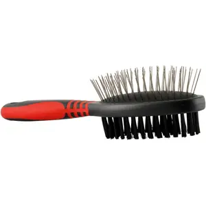 Jeffers 2-Sided Pin & Nylon Bristle Pet Grooming Brush