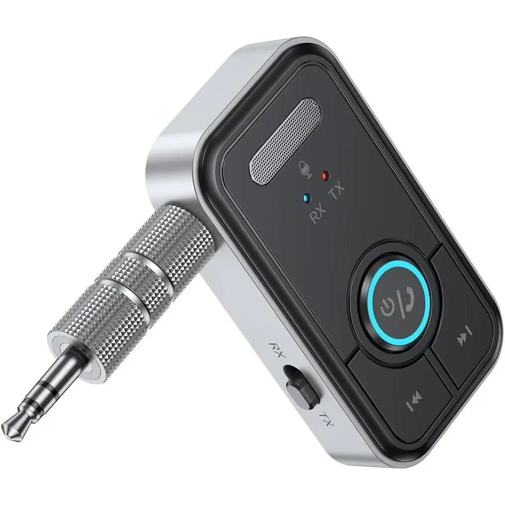 Premium Pro Bluetooth 5.3 Transmitter Receiver,2-in-1 Wireless Transmitter for TV/Headphones,Gym,Bluetooth Receiver for Car/Home Stereo