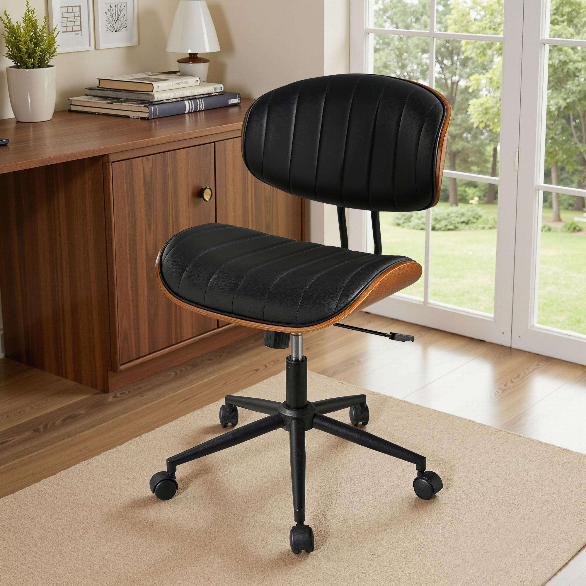 【Stock Up Sale】Ovios Home Office Chair Mid-Century Modern Faux Suede Leather Chairs, Comfy Deep Seat Adjustable Height Rolling Swivel Executive Computer Task Armchair 【Stock Up Sale】Ovios Home Office Chair Mid-Century Modern Faux Suede Leather Chairs, Comfy Deep Seat Adjustable Height Rolling Swivel Executive Computer Task Armchair