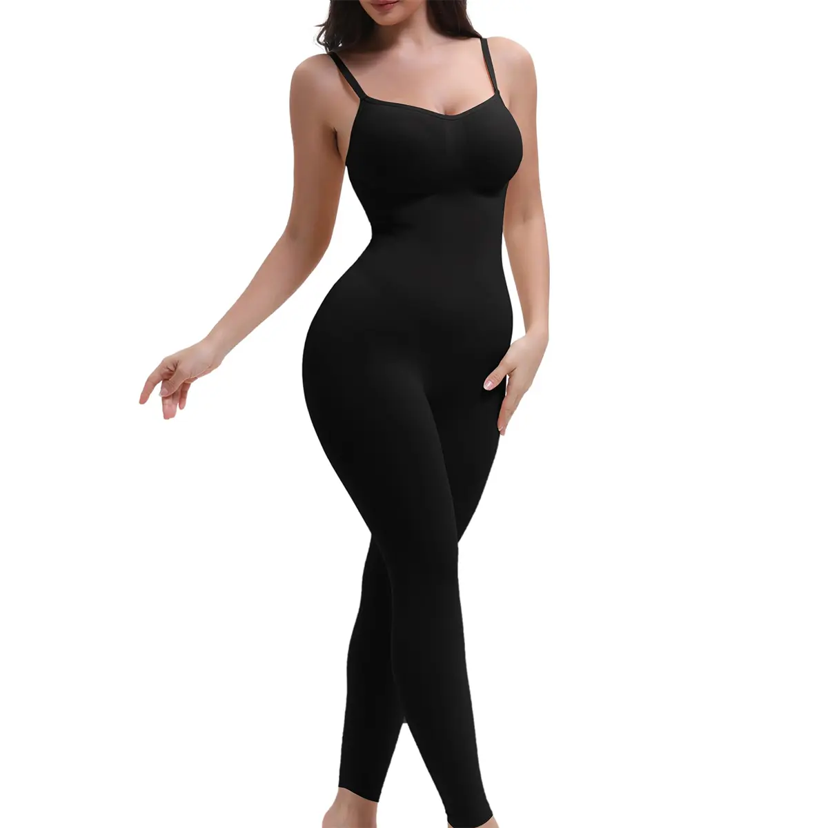 SHAPERX  Full Body Shapewear Tummy Control High Waisted Leggings Stretchy Bodysuit Black Sculpting,clothes for back to school,first day of school outfits