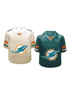 Football Fan Shop Ceramic Salt and Pepper Shakers - Miami Dolphins