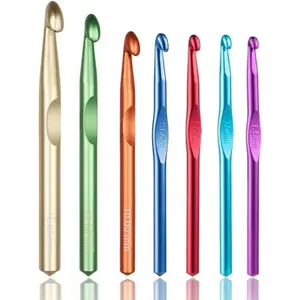 Large Crochet Hooks,15mm 12mm 10mm 9mm 8mm 7mm 6.5mm Crochet Hook,Large Crochet Hooks for Chunky Yarn