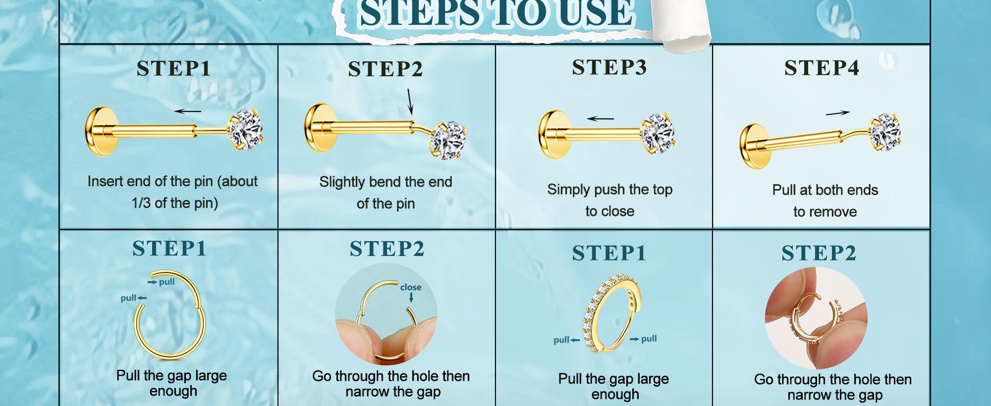 ORAZIO 14K Gold Filled Nose Rings Studs Hoops for Women Men 20G 18G Hypoallergenic Surgical Steel Threadless CZ Piercing Jewelry Set ORAZIO 14K Gold Filled Nose Rings Studs Hoops for Women Men 20G 18G Hypoallergenic Surgical Steel Threadless CZ Piercing Jewelry Set