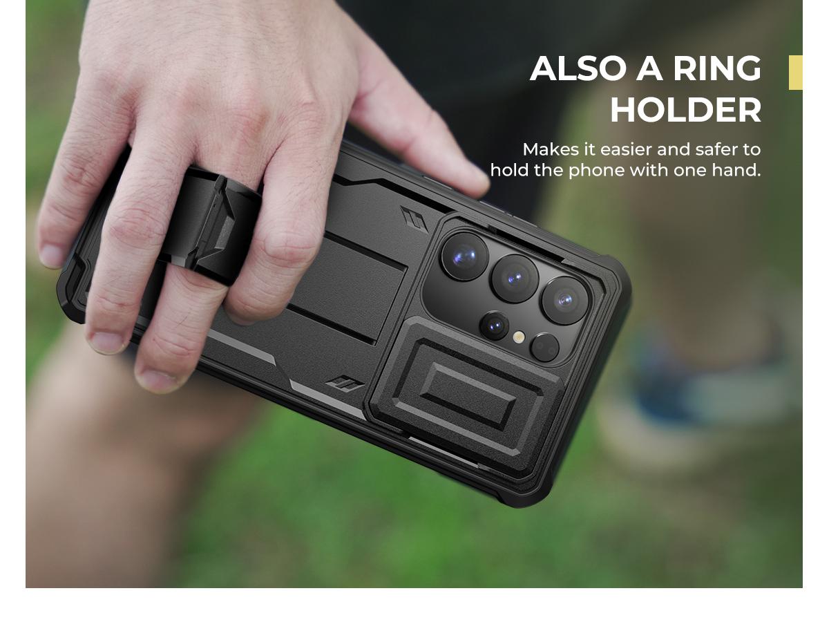 Dexnor for Samsung Galaxy S25 Ultra/S25 Plus/S25/S25 Edge Case with Built-in Slide Camera Cover & Screen Protector & Kickstand, Heavy-Duty Shockproof Rugged Case Full-Body Bumper Cover