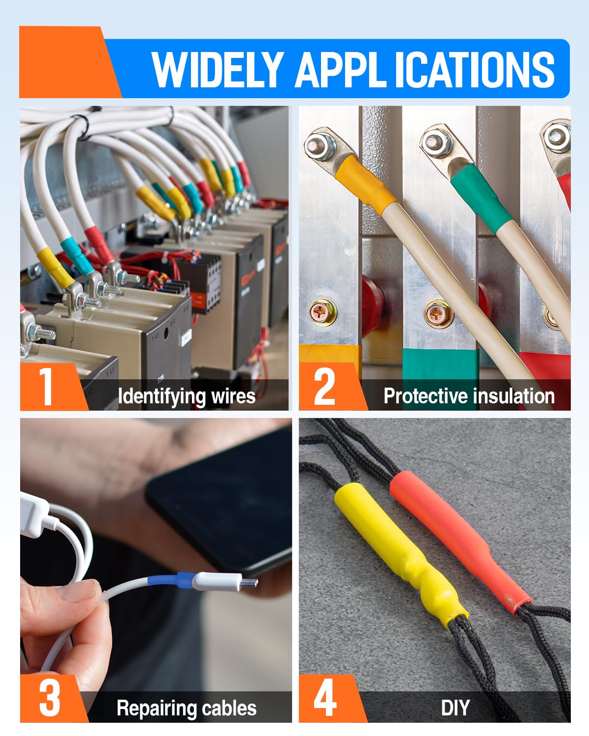 Heat Shrink Tubing Kit - 530 Pcs 2:1 Ratio Waterproof Insulation Sleeves with Storage Case Colored Adhesive Lined Tubes for Home Repairs Electronics DIY Projects Heat Shrink Tubing Kit - 530 Pcs 2:1 Ratio Waterproof Insulation Sleeves with Storage Case Colored Adhesive Lined Tubes for Home Repairs Electronics DIY Projects