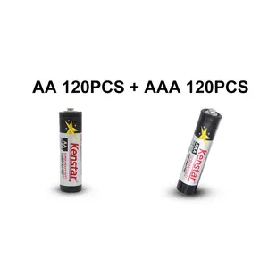 120 AA and 120 AAA Batteries 1.5v. Triple A Double A Battery Wholesale Lot, New, Fresh, for Low draining device, Home, Various Household devices, clocks, lamps, remotes, toys