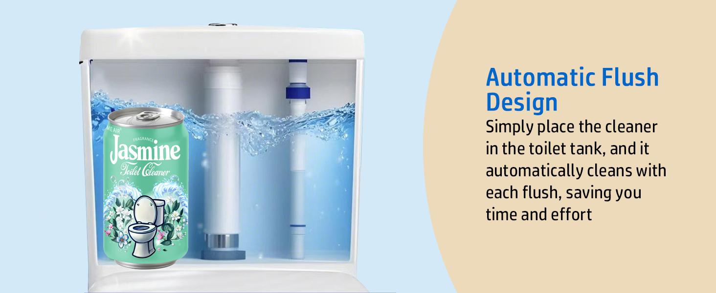 CloudMades Beverage Can Toilet Bowl Cleaner – Septic Safe Toilet Tablets in Bottle, 3 Scents (Ocean, Jasmine, Peach), Automatic Long-Lasting Toilet Cleaner, Powerful Stain Remover & Deodorizer