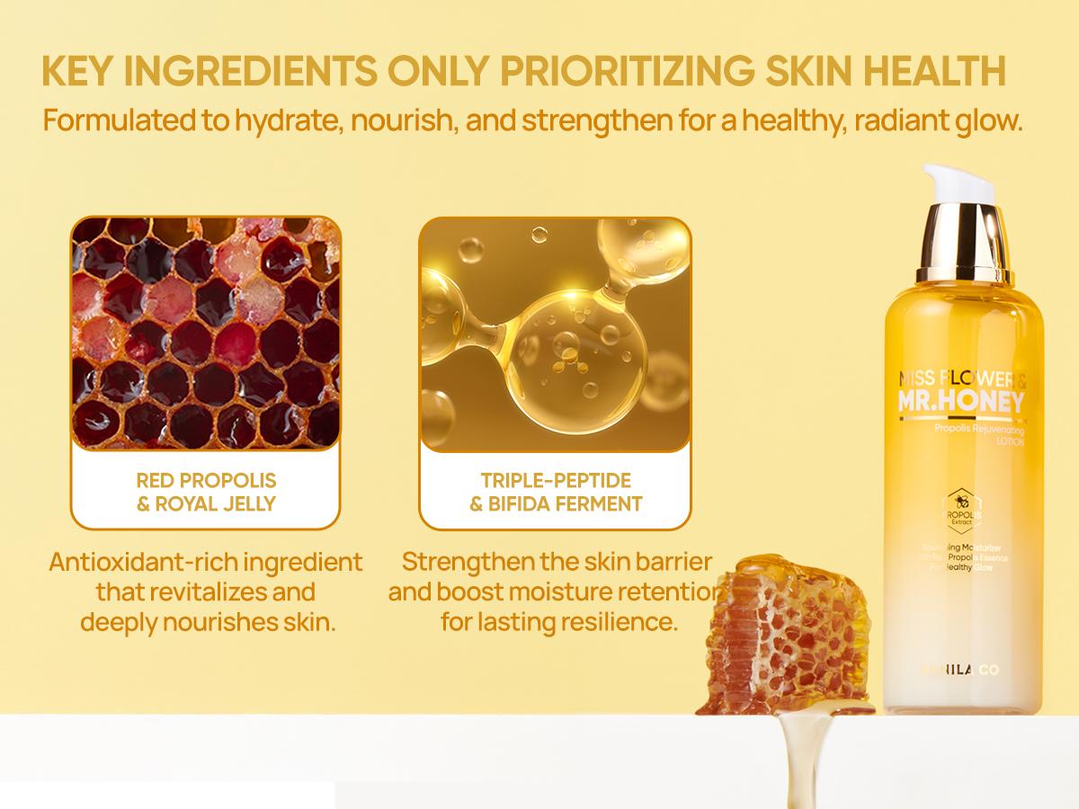 Miss Flower & Mr. Honey Propolis Rejuvenating Essence Toner
