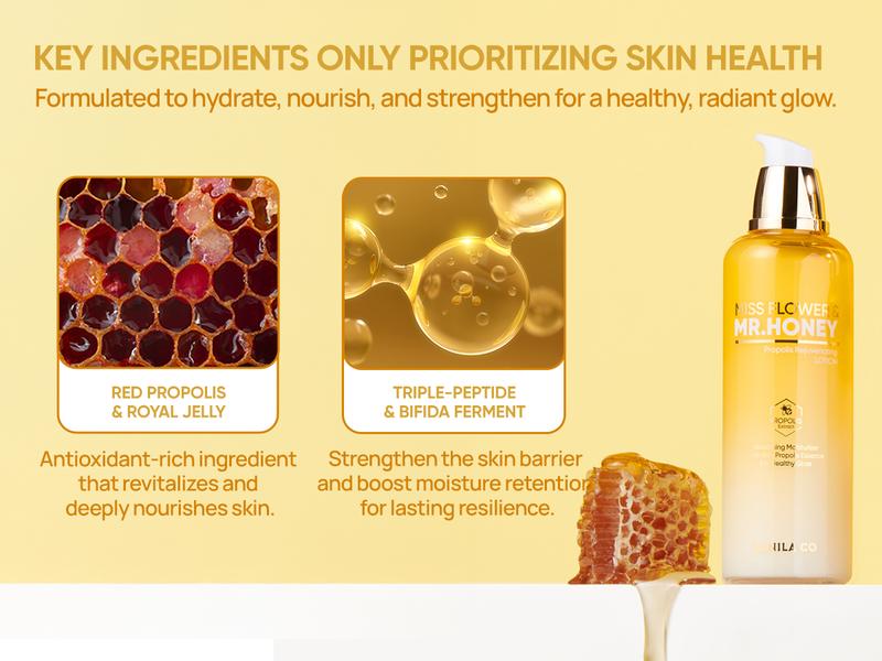 Miss Flower & Mr. Honey Propolis Rejuvenating Essence Toner
