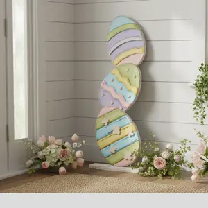 54" Wooden Egg Stack Easter Décor