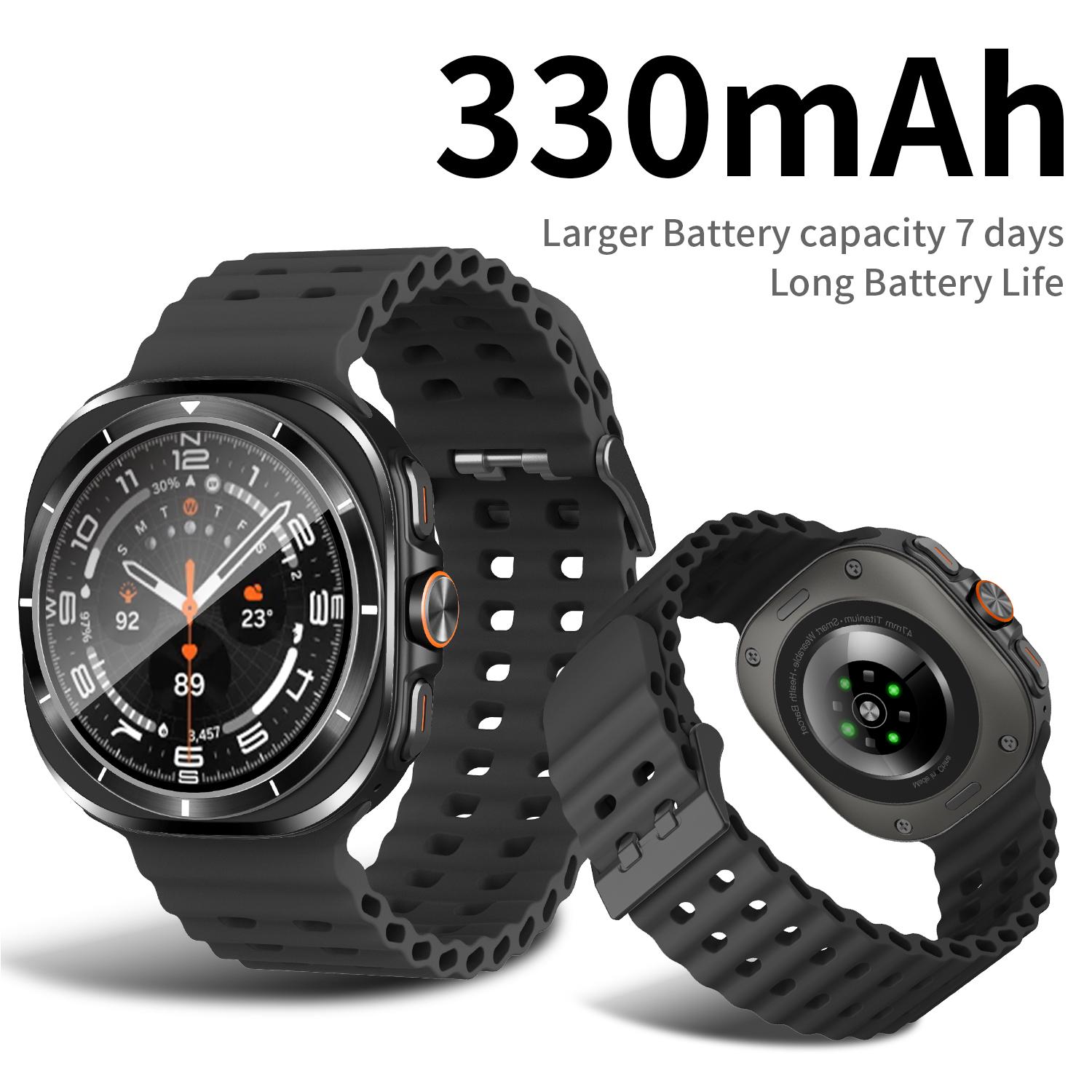 Smart Watch for Men Women 1.85" HD Titanium Alloy AM screen Bluetooth Call Running Watch (Answer/Make Call) Screen Smartwatch Touchsreen Fitness Tracker 110+Sports Mode Fitness Watch Modes Fitness & Sleep Tracker Smartwatch for Android/iOS