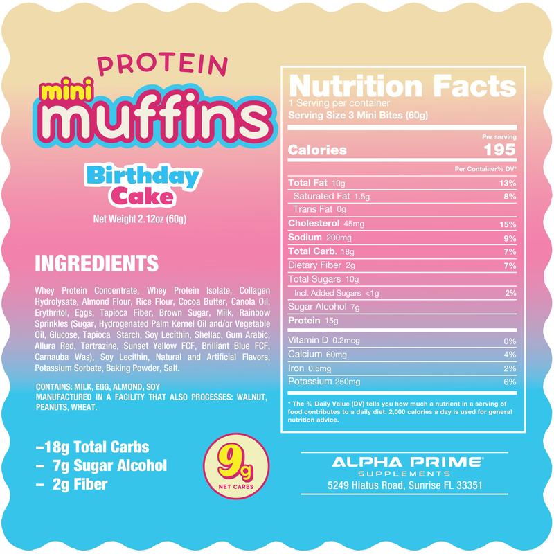 Prime Bites Mini Muffin Variety Pack - 15g Protein and 5g Collagen