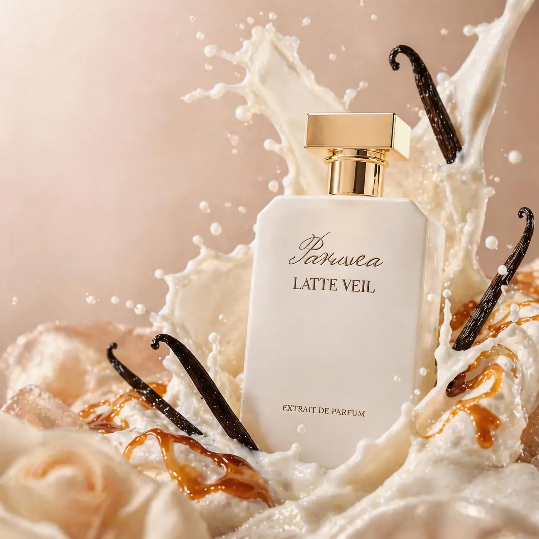 Paruvea Latte Veil Extrait De Parfum | Vanilla Caramel Honey Perfume for Women | Sweet Creamy Gourmand Scent | Cozy Long Lasting Fragrance 100ml (3.4 fl oz), #backtoschool