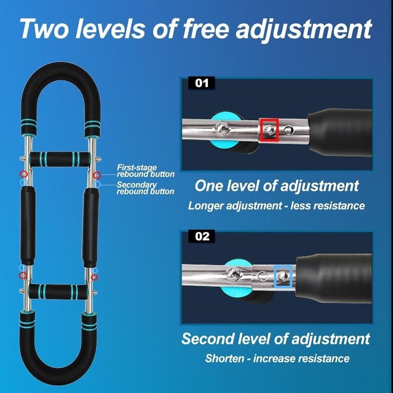 U-shaped Arm Strength Trainer | 40-50KG Adjustable Removable Arm Twister, Suitable for Men and Women, Home, Gym, Office, Stainless Steel Material