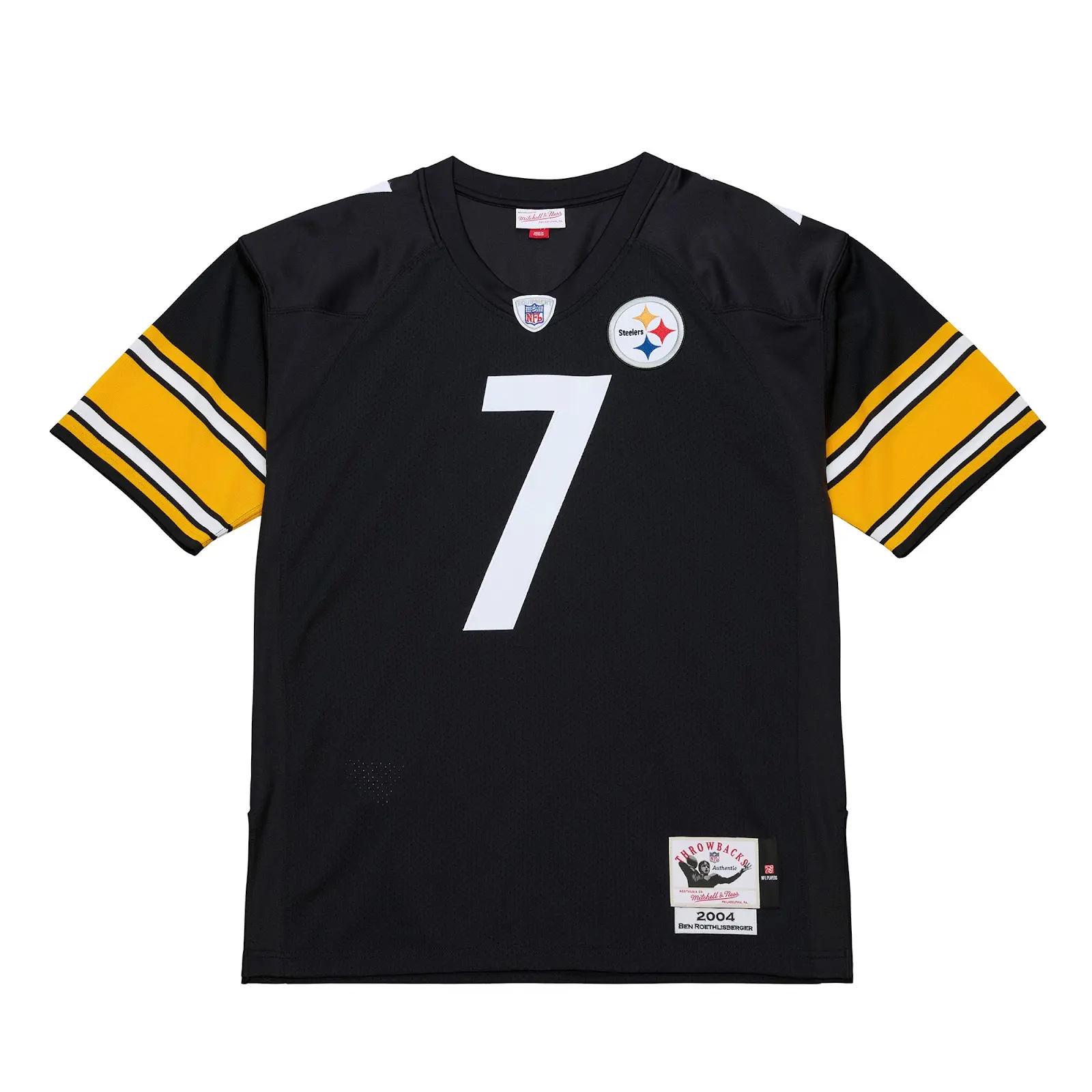 Ben Roethlisberger Pittsburgh Steelers 2004 Black Authentic Jersey - Mitchell & Ness NFL Throwback, 00s Retro Football Jersey