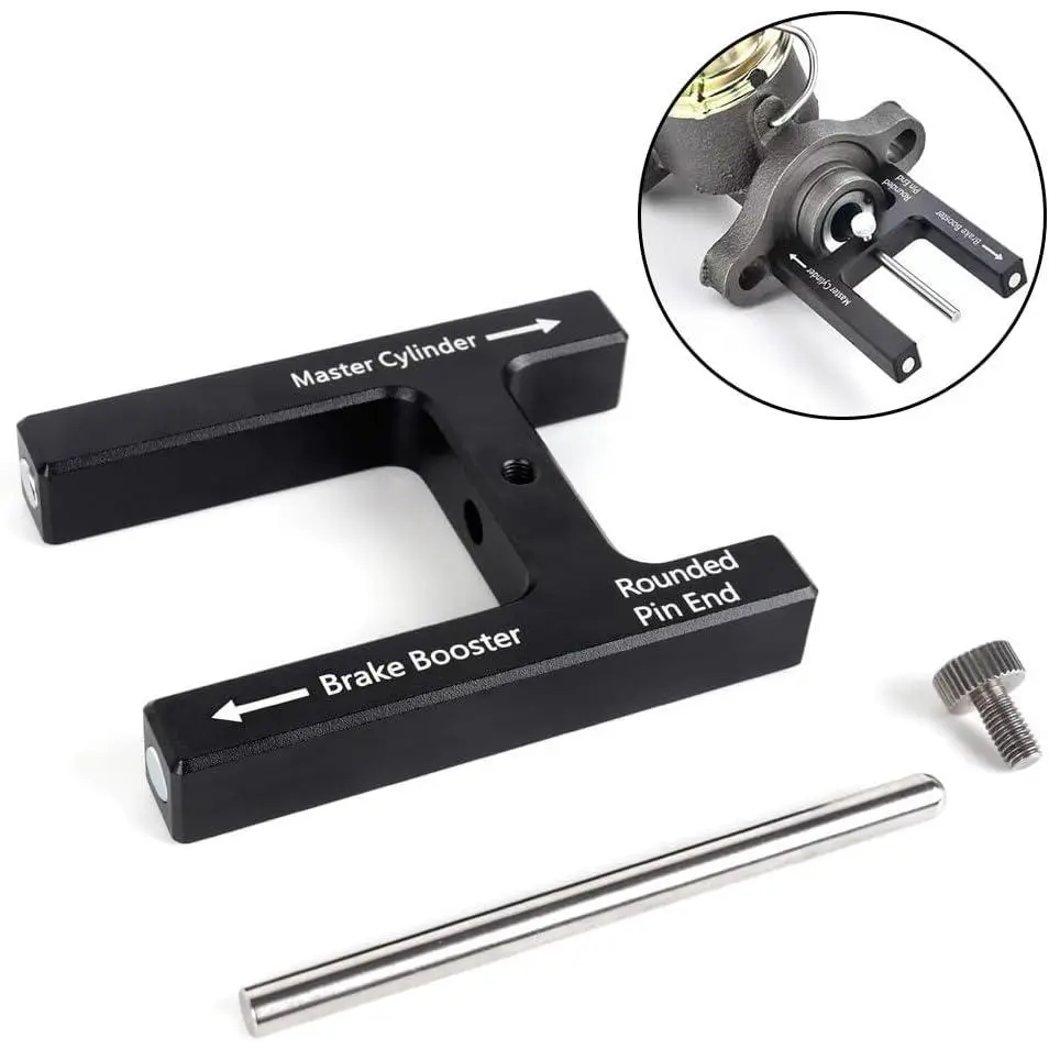 (Upgraded) Brake Adjustment Tool, Brake Booster Rod Adjustment Tool, Brake booster with master cylinder,Pushrod Power For Adjustable Braking Distance of Brake Pedal(N48 Magnetic CNC Aluminum)