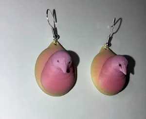 Peep multi color earrings 💛💗💜