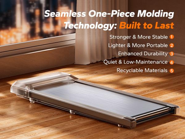 Merach Under Desk 2-in-1 Walking Pad for Home & Office,  2.25HP Low-Noise Portable 265lbs Treadmill with LED Display for Walking and Jogging, TikTokShopBlackFriday