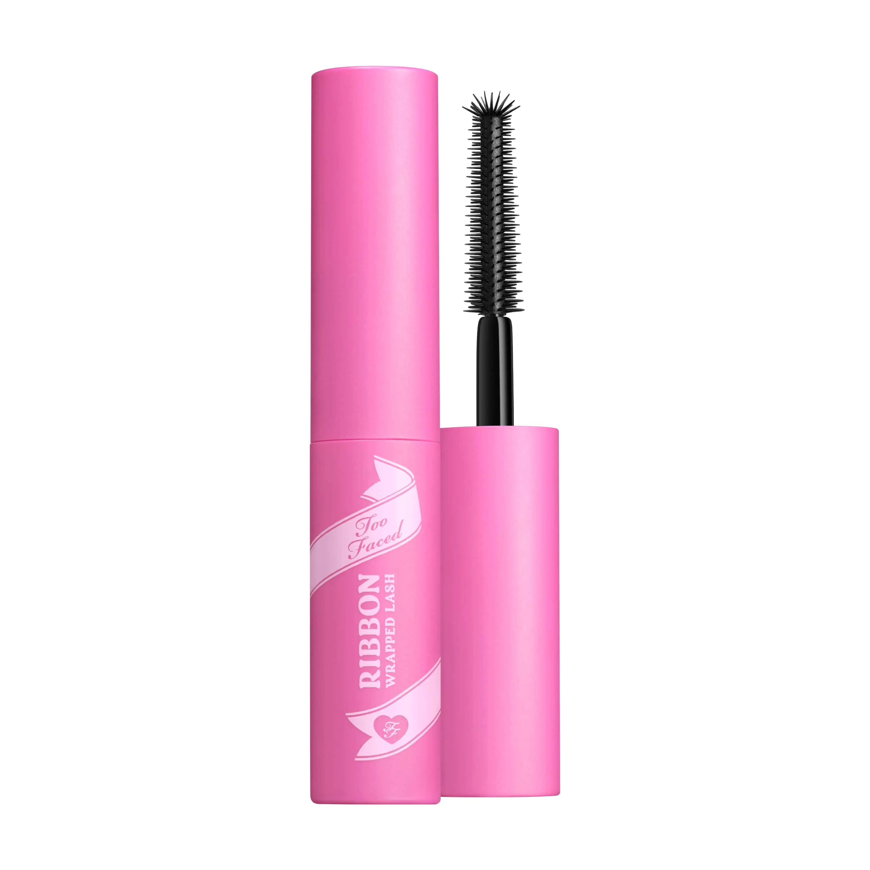 Too Faced Travel Size Ribbon Wrapped Lash Mascara - Volumizing, Lengthening, 24 Hour Tubing Mascara Makeup
