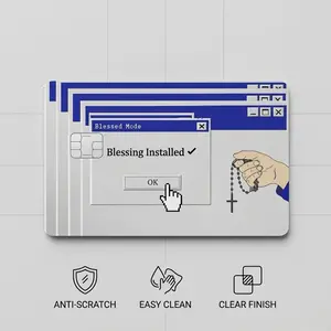 Blessing Installed Credit Card Sticker | Aesthetic Waterproof Anti-Scratch Card Cover