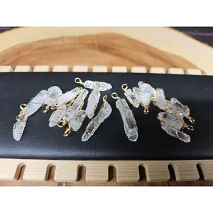 Wire Wrap Quartz Crystal Lot of 19 - Elegant Design for Home Decor and Spiritual Use