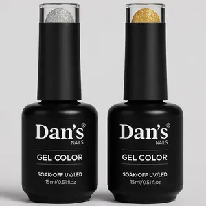 Reflective Glitter Gel Polish Combo – Silver & Gold