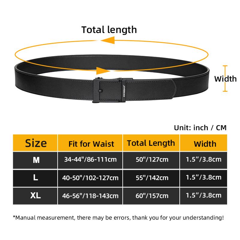 IDOGEAR Men's 1.5" EDC Belts Genuine Leather Casual CCW Belt 3435 Buckle Fashionable Metal Buckle for Outdoor Sport Workwear SpringStatements IDOGEAR Men's 1.5" EDC Belts Genuine Leather Casual CCW Belt 3435 Buckle Fashionable Metal Buckle for Outdoor Sport Workwear SpringStatements