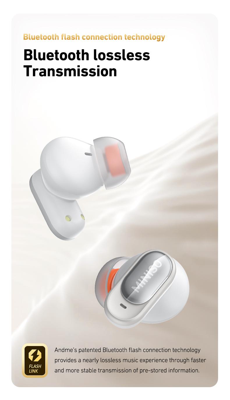 MINISO MS105 Wireless Earbuds Bluetooth 6.0 Earphones, In Ear Earbuds,Waterproof Wireless Earphones, Suitable for Office, Sports, Study and Audio Calls, Built in Microphone, Gaming Bluetooth Headphones MINISO MS105 Wireless Earbuds Bluetooth 6.0 Earphones, In Ear Earbuds,Waterproof Wireless Earphones, Suitable for Office, Sports, Study and Audio Calls, Built in Microphone, Gaming Bluetooth Headphones