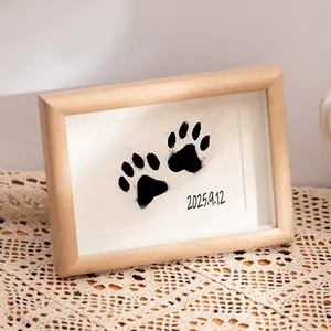 Treat Yo' Pet Paw Print Kit,2-Pcs Ink Pads + 1 Photo Frame,Mess-Free Paw Print Stamp Pad for Dogs & Cats, Clean Touch Ink Pad, Dog Nose Print Kit, Keepsake Gift For Pet Dogs And Cats, Memorial Gift For Pets, Pet Memorials, Dog Stuff