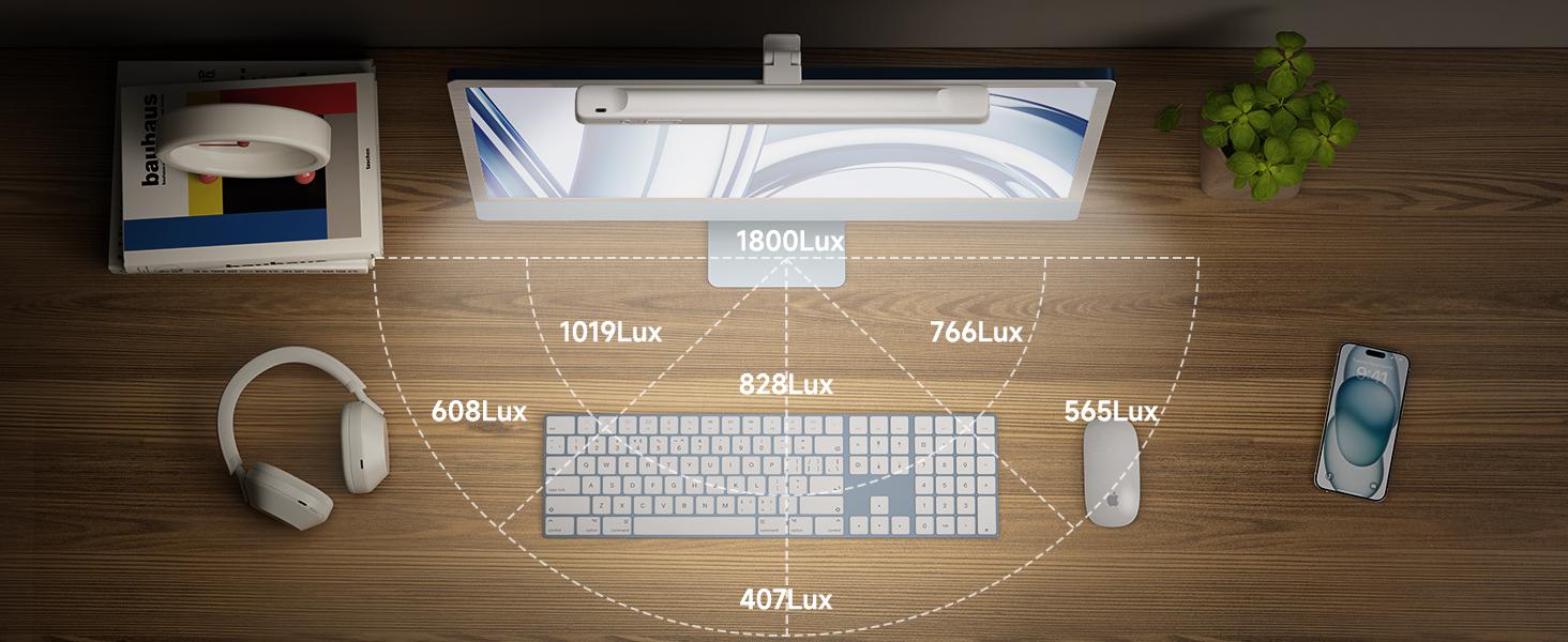 JSAUX Multifunctional Desk Lamp with Clamp and Wall Mount Options Ideal for Study and Computer Screen Lighting Eye Protection and Beauty Enhancing