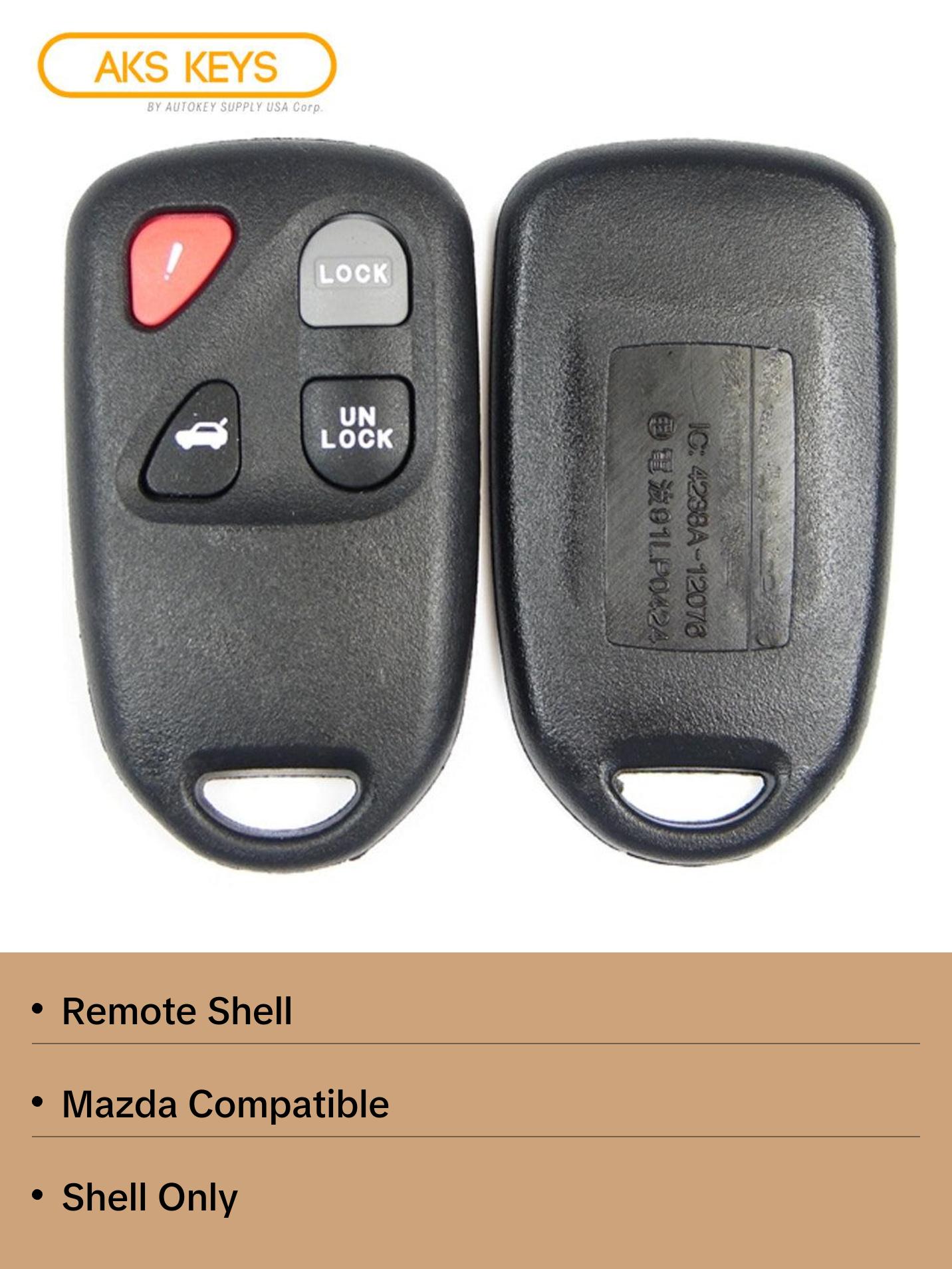 2003 - 2005 Mazda Remote Control Shell 4B Compatible with FCC# KPU41805