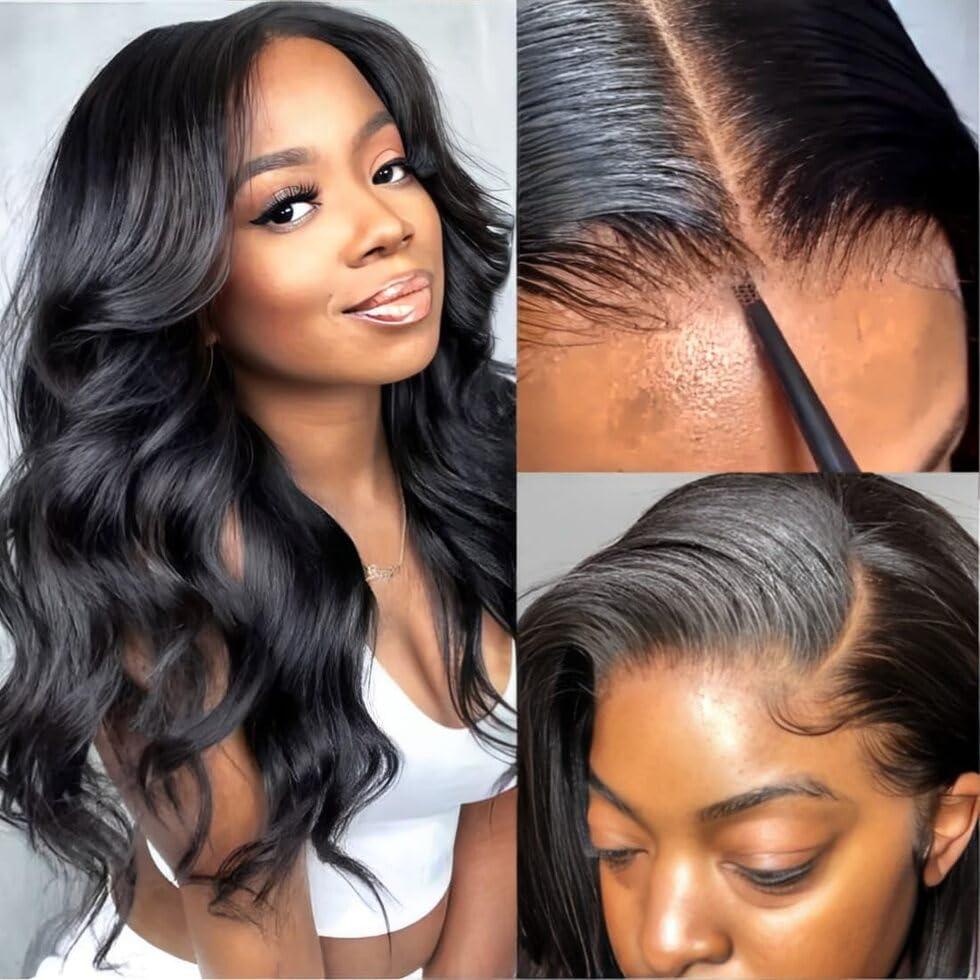 Bling Hair Body Wave 13X4 Lace Front Drawstring Wigs Human Hair Easy To Wear 13x6 Glueless Wig Human Hair Pre Plucked Pre Cut Pre Everything Frontal Wig Beginners Friendly 180% Density #TikTokShopBlackFriday
