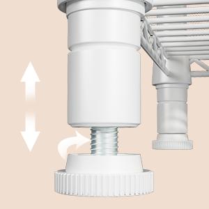 Multifunctional Clothing Rack with 4 Tiers Freestanding Portable for Hanging Clothes Hats Bags Scarves Space Saving 31.2''W x 11.8''D x 48''H and Stylish Home Organization Adjustable Removable Tray Organiser Hangable