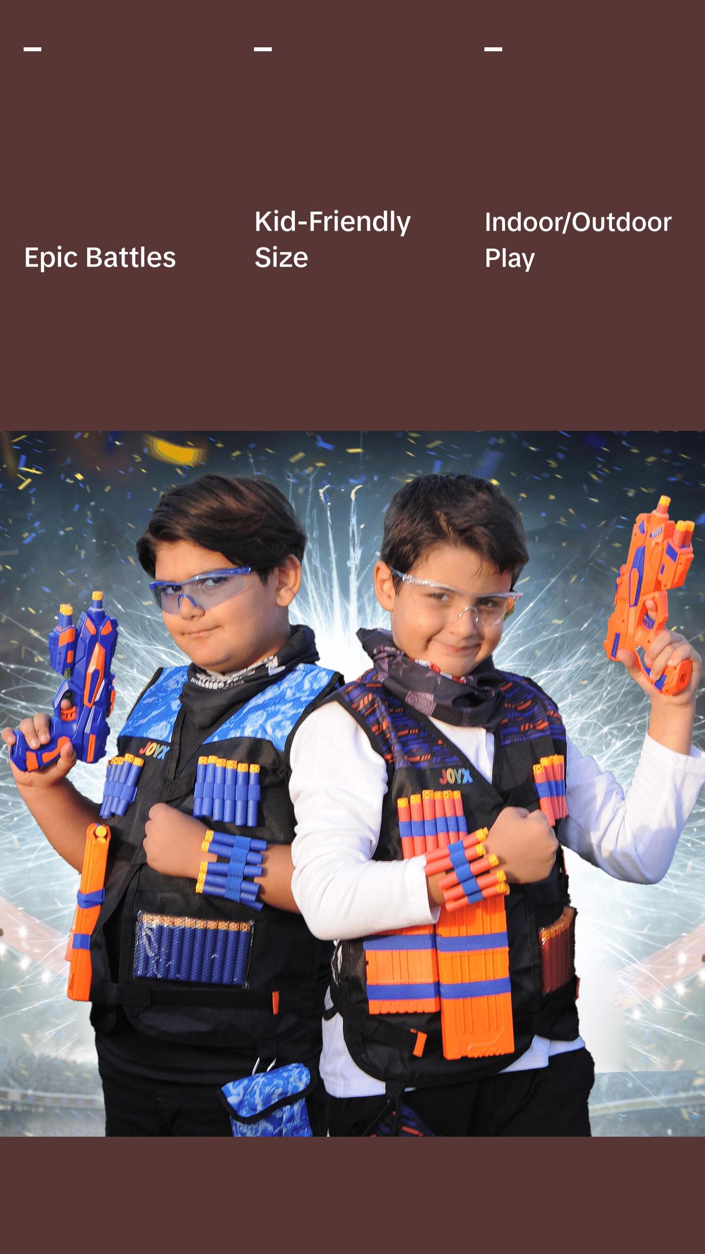 JoyX 2-Pack Blaster Guns with 60 Foam Darts - Ultimate Kids' Battle Pack test  gun Insanity Mega