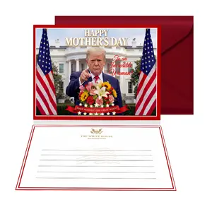 Trump Talking Mother's Day Card with Real Voice - Funny "You Are Tremendous" Presidential Gag Gift for Mom, Wife, Grandma - 5x7 Greeting Card with Red Envelope - Make Mother’s Day Great Again