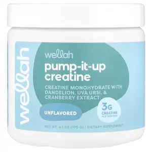 Wellah Pump-It-Up Creatine, Unflavored, 6.1 oz (170 g)