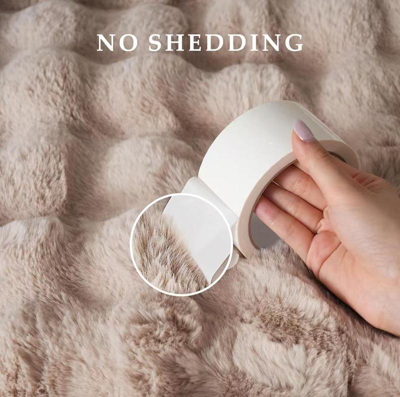 {Valentine's Day H&D Faux Rabbit Fur Throw Blanket, Ultra-Soft fleece-lined back, Breathable Thick and Heavy for Bed Sofa or Couch, Comfy Warm and Cozy blanket, Hypoallergenic, Dorm Decor Blanket, Gift for Girls and Women, Machine Washable {Valentine's Day H&D Faux Rabbit Fur Throw Blanket, Ultra-Soft fleece-lined back, Breathable Thick and Heavy for Bed Sofa or Couch, Comfy Warm and Cozy blanket, Hypoallergenic, Dorm Decor Blanket, Gift for Girls and Women, Machine Washable